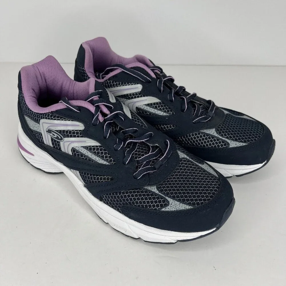 Dr. Scholl's Womens Size 6.5W Navy and Violet Athletic Shoe Gel Cushion Insole